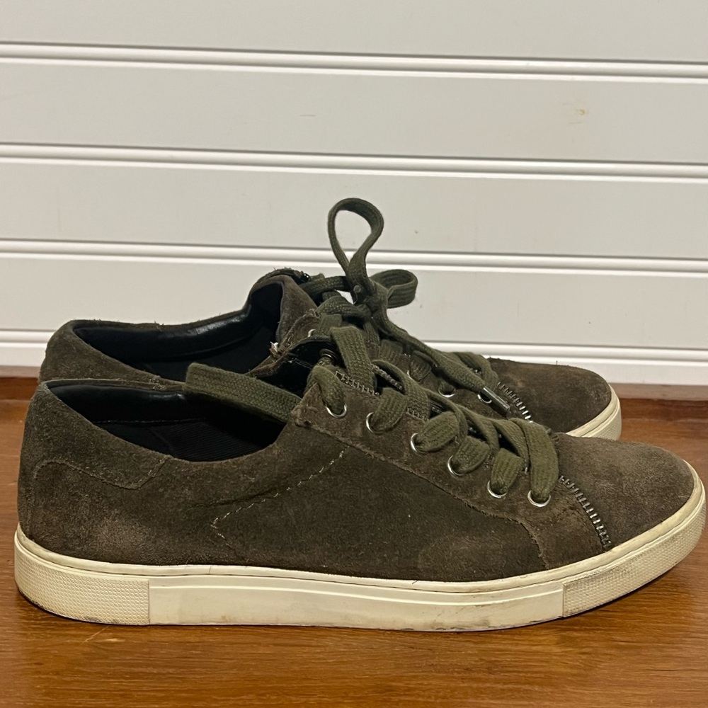 Frye & Co. Olive Green Sindy Fatigue Moto Low Sneakers Size 8.5